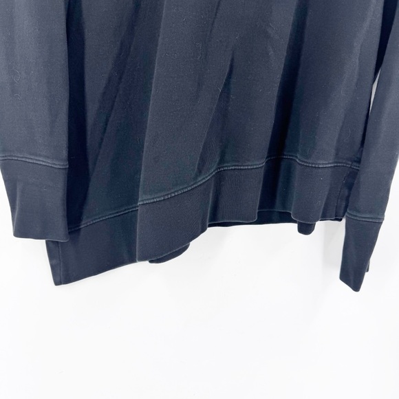 ✅ ALL SAINTS BLACK ASYMMETRICAL CREW NECK LONG SLEEVE SWEATSHIRT SIZE SMALL - Picture 2 of 9